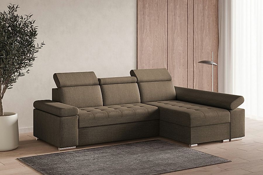 MOEBLO Ecksofa LUKA, modernes Schlafsofa, bequemes Sofa mit Liegefunktion, günstig online kaufen