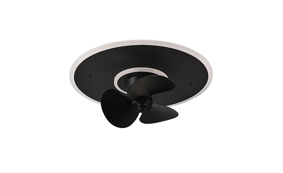 Deckenleuchte mit Ventilator   ¦ schwarz ¦ Maße (cm): B: 50 H: 19 T: 50.0 L günstig online kaufen