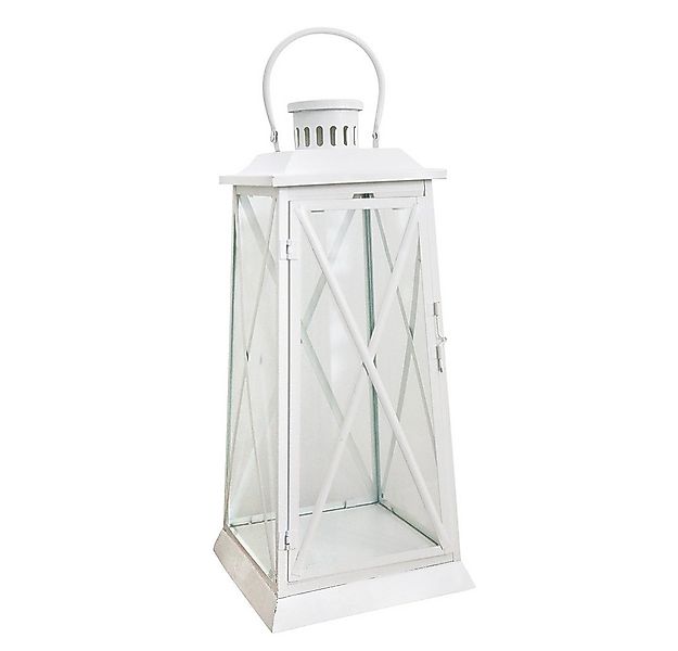 Grafelstein Kerzenlaterne Laterne HARBOUR weiß aus Metall H50cm Metalllater günstig online kaufen