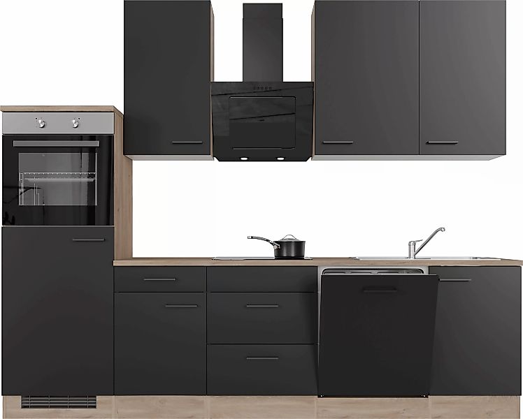 Flex-Well Küchenzeile "Capri", mit und ohne E-Geräten erhältlich, Gesamtbre günstig online kaufen