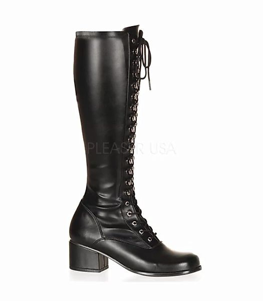 Retro Stiefel RETRO-302 - PU Schwarz (Schuhgröße: EUR 44) günstig online kaufen