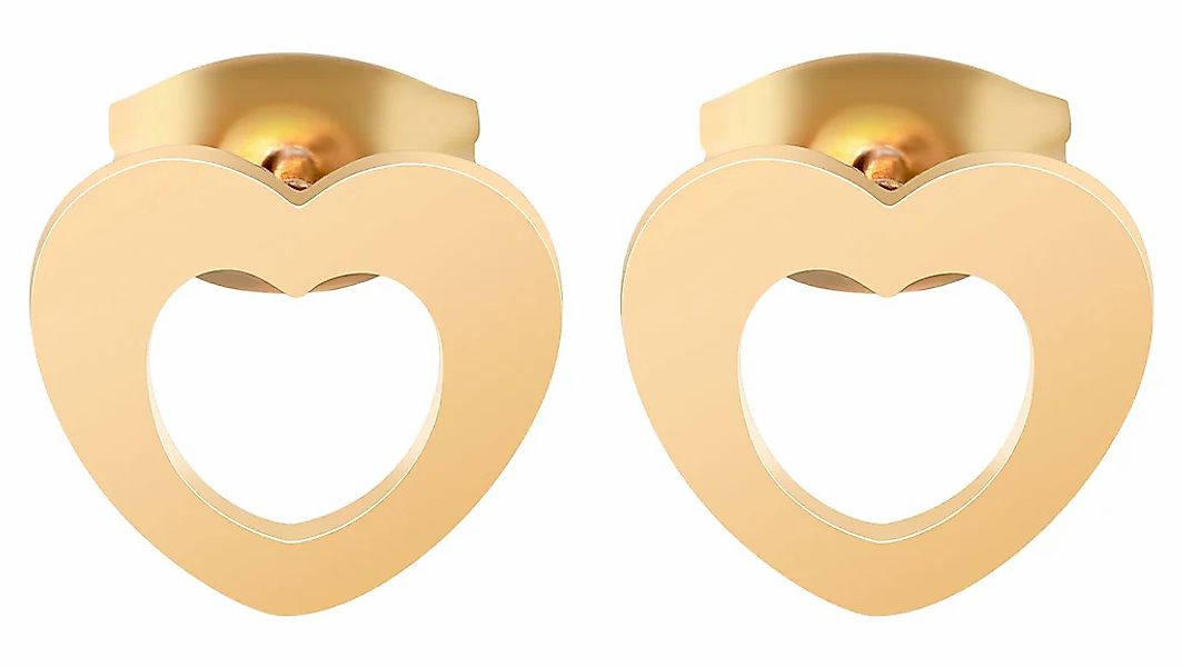 Adelia´s Paar Ohrhänger "Damen Ohrringe – Ohrstecker Herz aus Edelstahl" Id günstig online kaufen