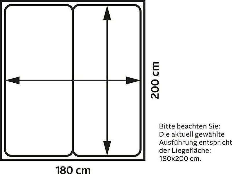 Westfalia Schlafkomfort Boxspringbett, mit Zierkissen und verchromten Kufen günstig online kaufen