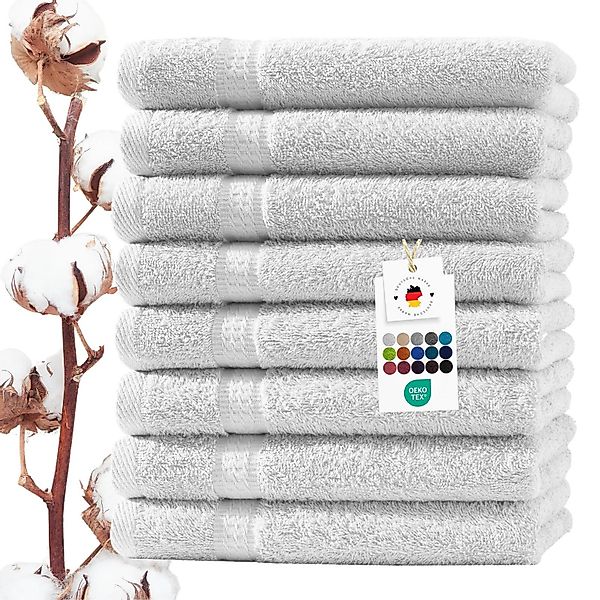 Carpe Sonno Gästehandtücher 30x50 cm 8x Gästetuch Set 100% Baumwolle Frotti günstig online kaufen