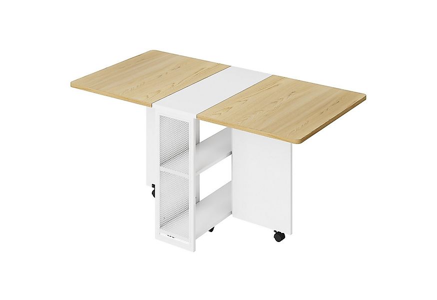 GarveeMore Esstisch Klappbarer mit 2 Ablagefächern,ausziehbarer,für kleine günstig online kaufen