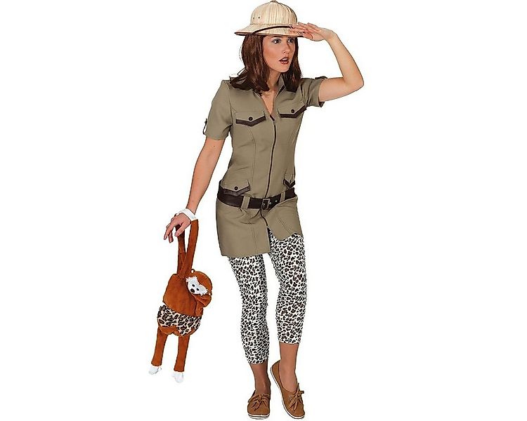 Orlob Kostüm Safari Kleid Olivgrün für Damen günstig online kaufen