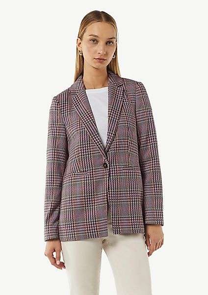 comma Jackenblazer Indoor-Blazer Antaillierter Karo-Blazer günstig online kaufen