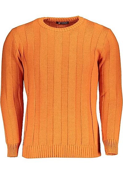 U.S. GRAND POLO Strickpullover Hochwertiger Herrenpullover Orange mit Kontr günstig online kaufen