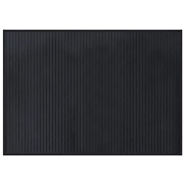 vidaXL Teppich Rechteckig Schwarz 70x100 cm Bambus 376864 günstig online kaufen