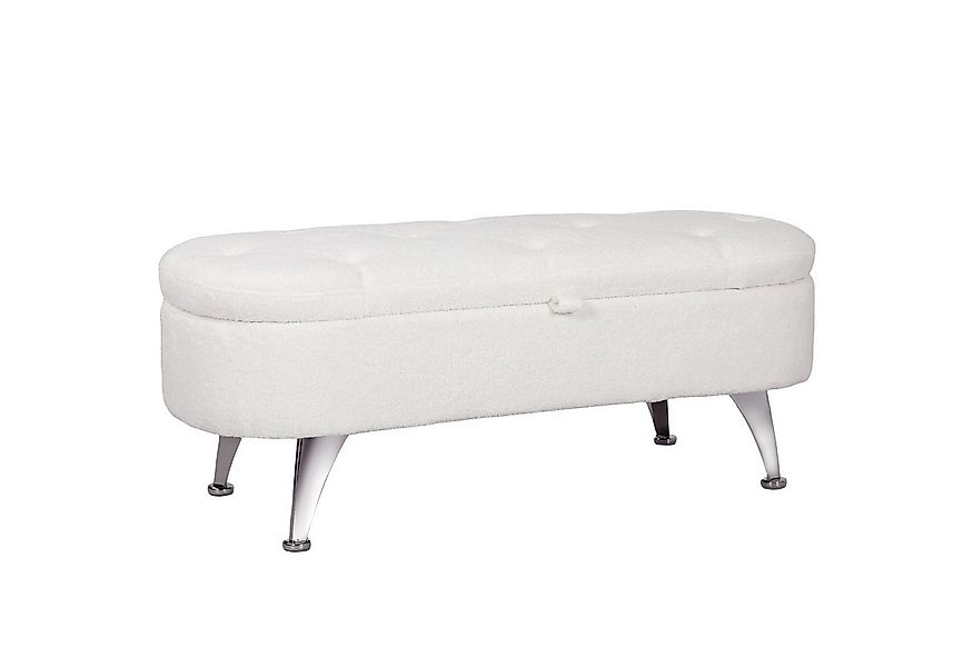 HOMCOM Sitzbank mit Stauraum, Deckel, Teddysamtoptik (Truhenbank, 1-St., Po günstig online kaufen