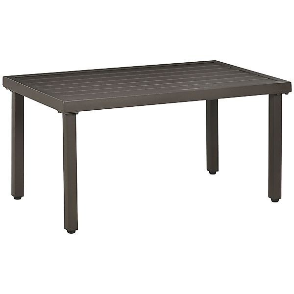 Outsunny Gartentisch Couchtisch mit Holzoptik 91x51x46 cm rechteckig für Ba günstig online kaufen