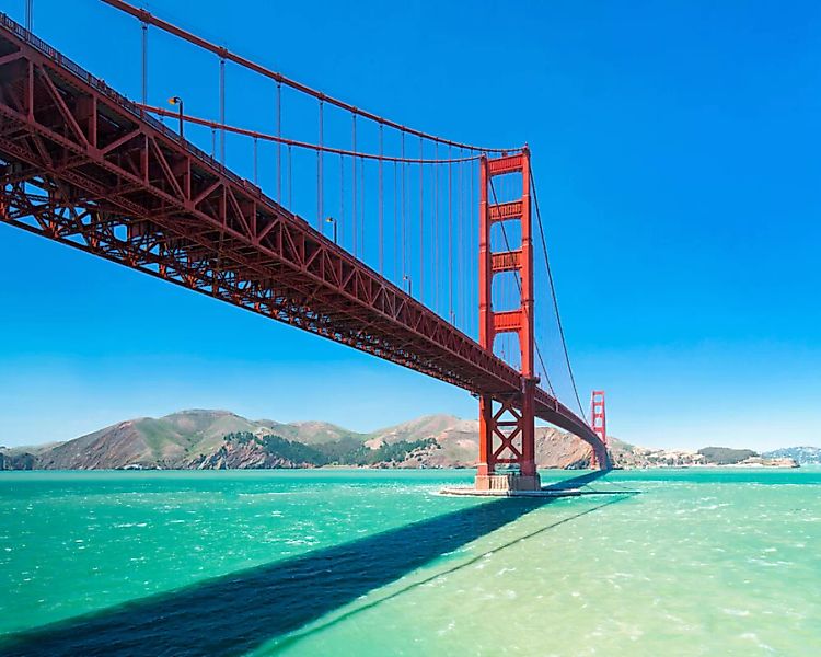 Fototapete "Golden Gate" 4,00x2,50 m / Strukturvlies Klassik günstig online kaufen