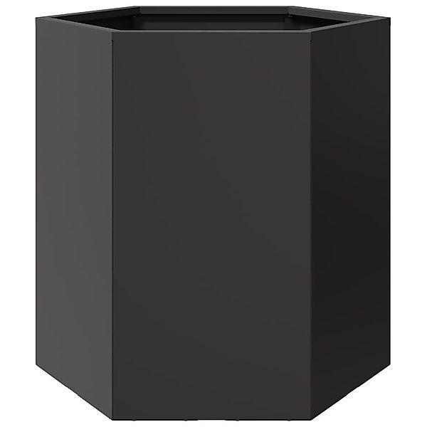 vidaXL Blumentopf Pflanzkübel Schwarz Sechseckig 46x40x45 günstig online kaufen