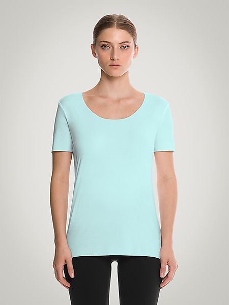 Wolford - Aurora Pure Shirt, Frau, ocean sky, Größe: M günstig online kaufen