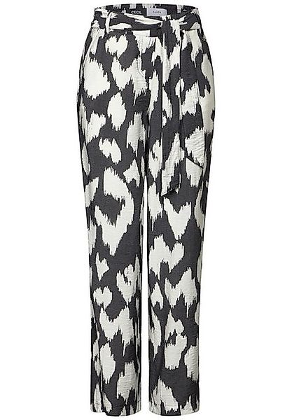 Cecil Stoffhose Style Neele mit grafischem Muster und Gürteldetail vorne günstig online kaufen
