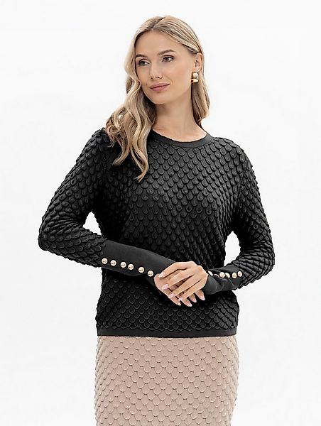 Passioni Strickpullover aus strukturiertem Strick günstig online kaufen