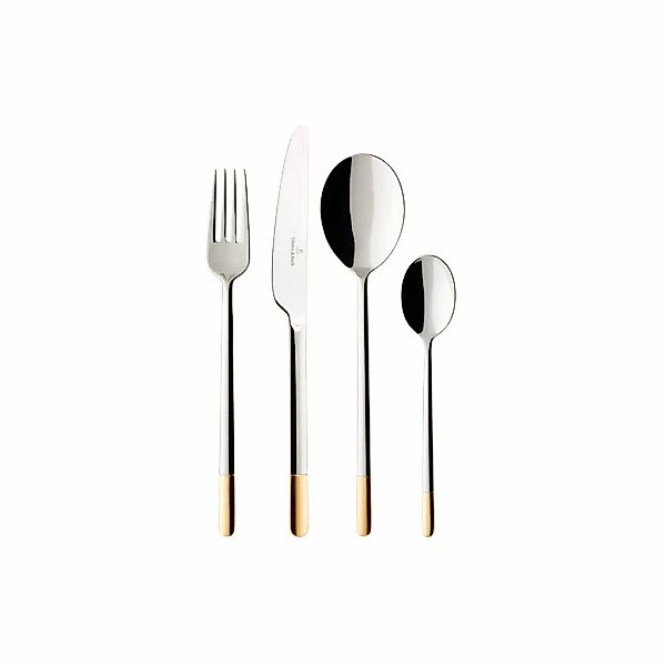 Villeroy & Boch Besteck-Set "Tafelbesteck Ella 24er Set silber-gold" günstig online kaufen
