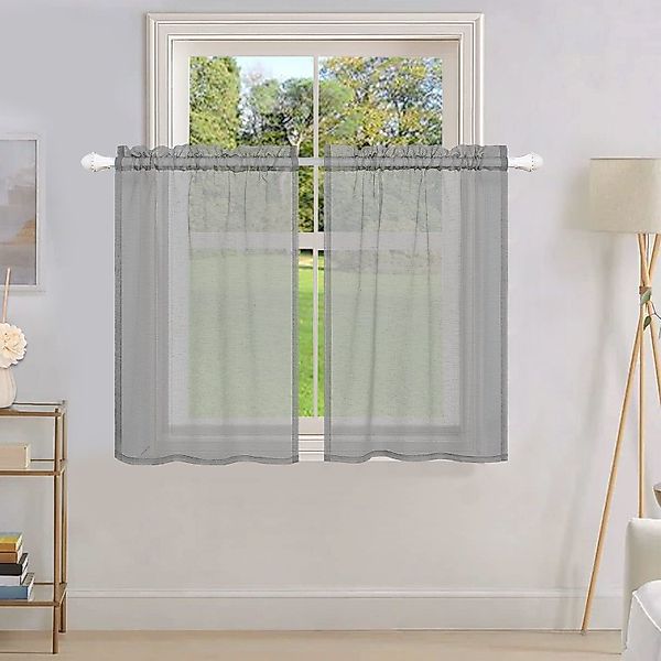 BTTO V&G Scheibengardine Bistrogardine,Transparente Gardinen,Kurzgardine mi günstig online kaufen