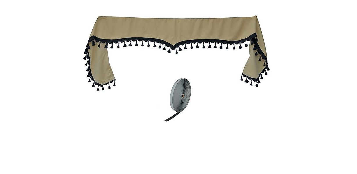 Gardinen by Justyna Scheibengardine Lkw Sonnenschutz Beige (1 St), Klettban günstig online kaufen
