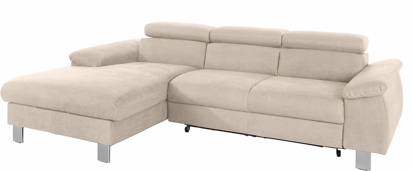 COTTA Ecksofa "Komaris L-Form, B: 244 cm" mit Kopfteilverstellung, optional günstig online kaufen