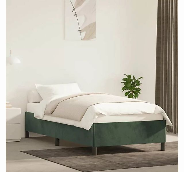 furnicato Bett Bettgestell Dunkelgrün 80x200 cm Samt günstig online kaufen