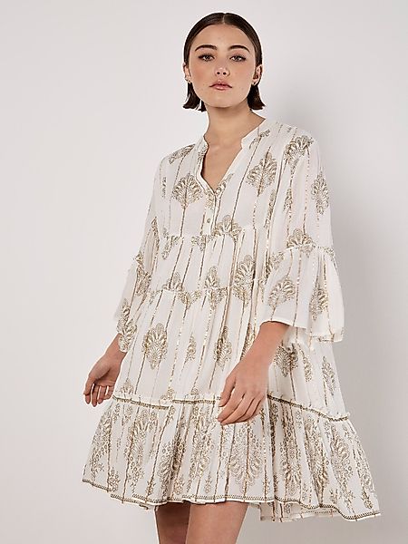 Apricot Druckkleid Paisley-Lurex-Tunika, im Stufenlook günstig online kaufen
