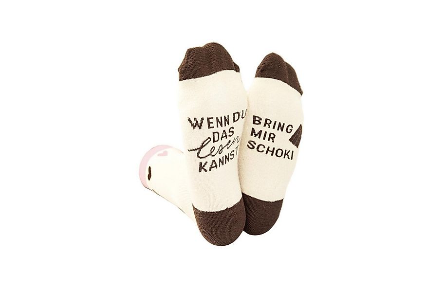 Grafik Werkstatt Socken Coole Socke mit Spruch Bring mir Schoki - Grösse 36 günstig online kaufen