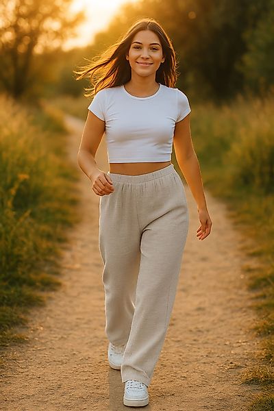 Reichstadt Relaxhose Damen Musselin Hose 25RSW082 günstig online kaufen