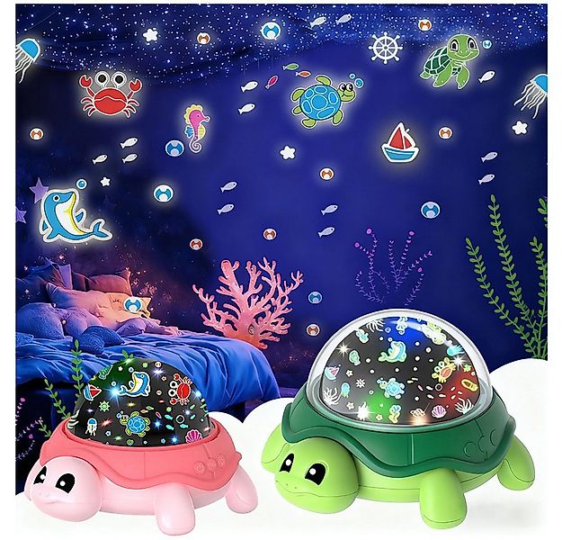 QUBEBU LED Nachtlicht Schildkröte LED Sternenhimmel Projektor Ozean Meeresw günstig online kaufen