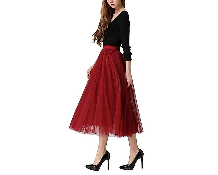 DEBAIJIA Meshrock Meshrock Damen Maxirock Sommer Elegant Lange Röcke Kleid günstig online kaufen