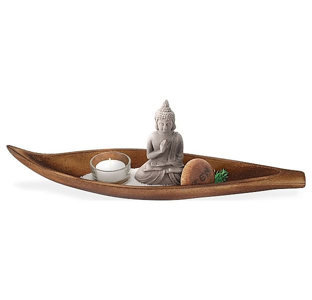 Koopmann Dekofigur Buddha Dekorationsset - aus Kunststoff - ca. 37,5 x 9,5 günstig online kaufen