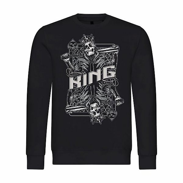 deinshirt Rundhalspullover Herren Pullover King Mit Print Motiv, Grafik günstig online kaufen