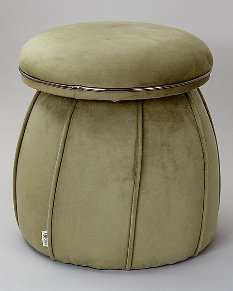 Qiyano Hocker Pouf Luana 100 Samt günstig online kaufen