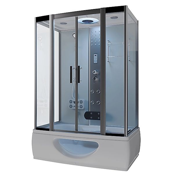 TroniTechnik Eckdusche IKARIA Acrylbadewanne mit Rundum- Sicherheitsglas, F günstig online kaufen