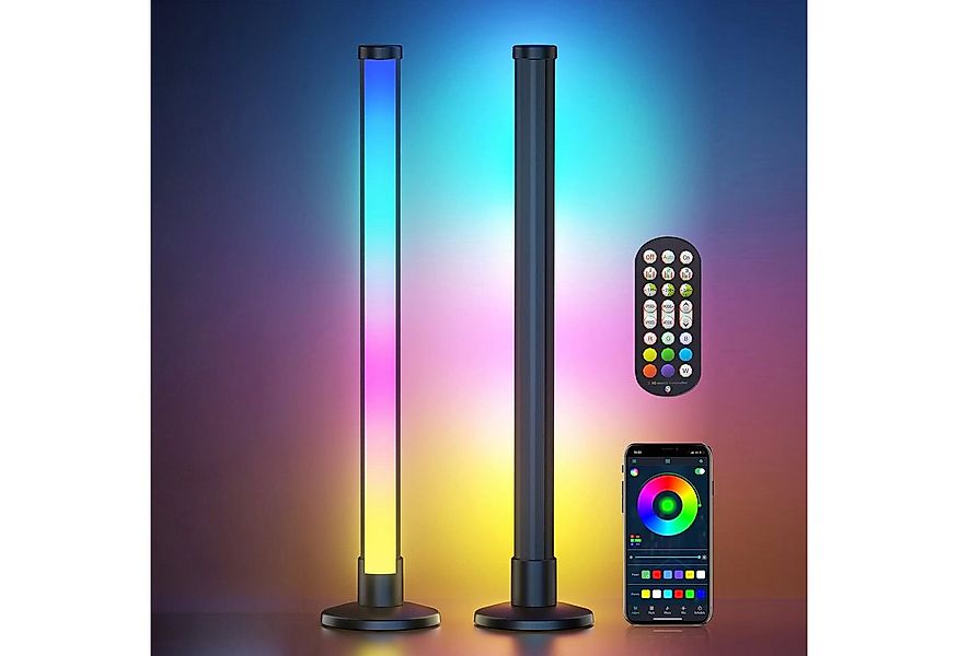 MUPOO LED-Streifen 2er-Pack Smarte LED-Lichtleiste 180° RGB,Bluetooth,8 Sze günstig online kaufen
