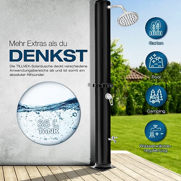 tillvex Solardusche Solar Gartendusche 35 Liter günstig online kaufen
