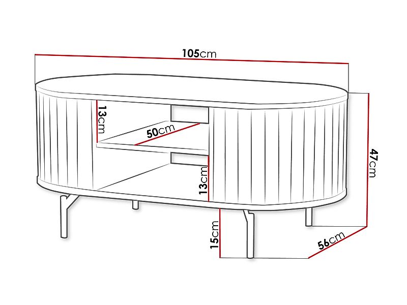MIRJAN24 Couchtisch Zante 06 (mit Regal), günstig online kaufen
