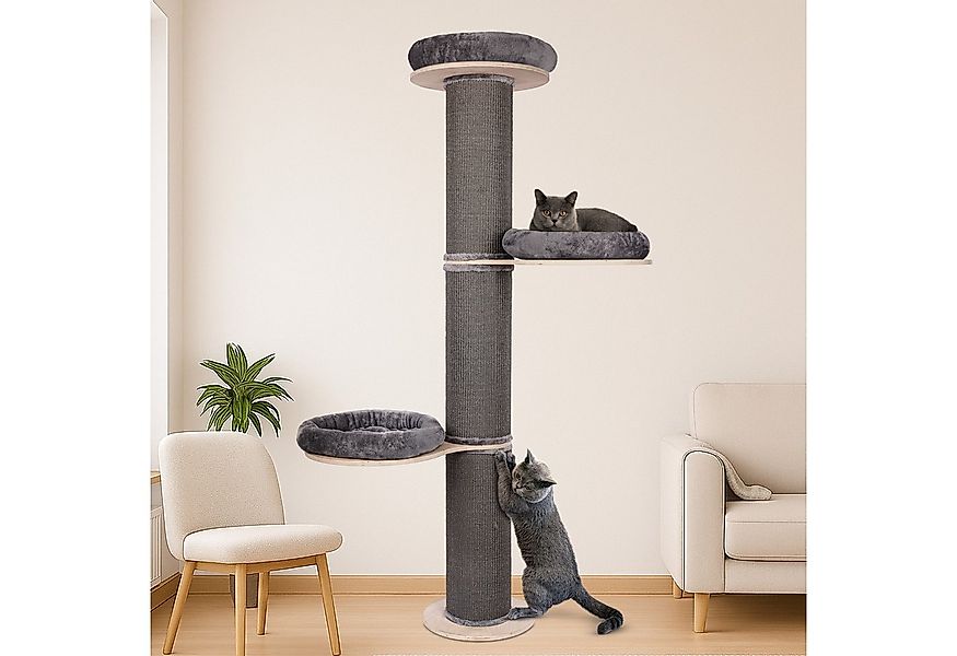 PET VIOLET Kratzbaum wandmontiert 185 cm hoch, XXL Katzenbaum I Premium Sis günstig online kaufen