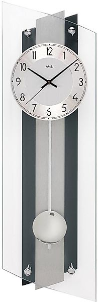 AMS Funk-Pendelwanduhr F5262 (Quarz,diamantgedrehtes Zifferblatt,Esszimmer, günstig online kaufen