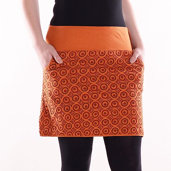 Vishes Minirock Damen Mini-Rock Baumwolle Kreise-Druck günstig online kaufen