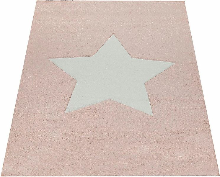 Paco Home "Cosmo 397" rechteckig 18 Höhe 3D-Design, Motiv Stern, Pastell-Fa günstig online kaufen