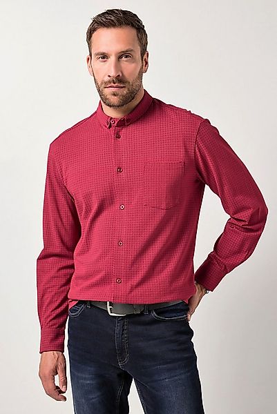 JP1880 Businesshemd JP1880 Piquéhemd Langarm Alloverdruck Modern Fit günstig online kaufen