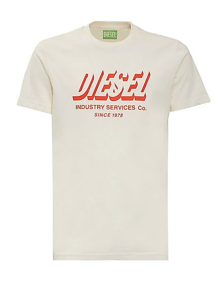 Diesel Rundhalsshirt Rundhals Logo Print Slim günstig online kaufen
