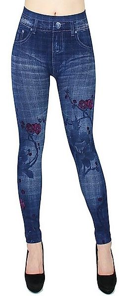 dy_mode Jeggings Damen Leggings in Jeans Optik Jeggings Jeansleggings Geblü günstig online kaufen