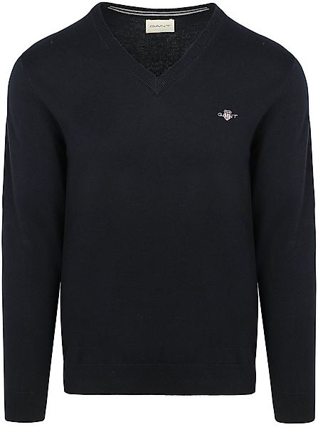 Gant Pullover V-Ausschnitt Navy - Größe L günstig online kaufen