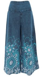 Guru-Shop Relaxhose Palazzohose, Boho Flower Power günstig online kaufen