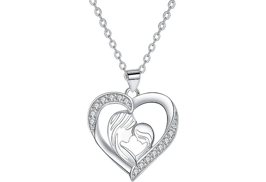 LuxusKollektion Kette und Anhänger Set Halskette 925 Sterling Silber Herz A günstig online kaufen
