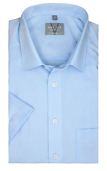 MARVELIS Businesshemd Kurzarm Comfort Fit, Bleu, günstig online kaufen