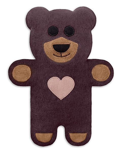 Wärmekissen Bär Teddy Aubergine mit Herz günstig online kaufen