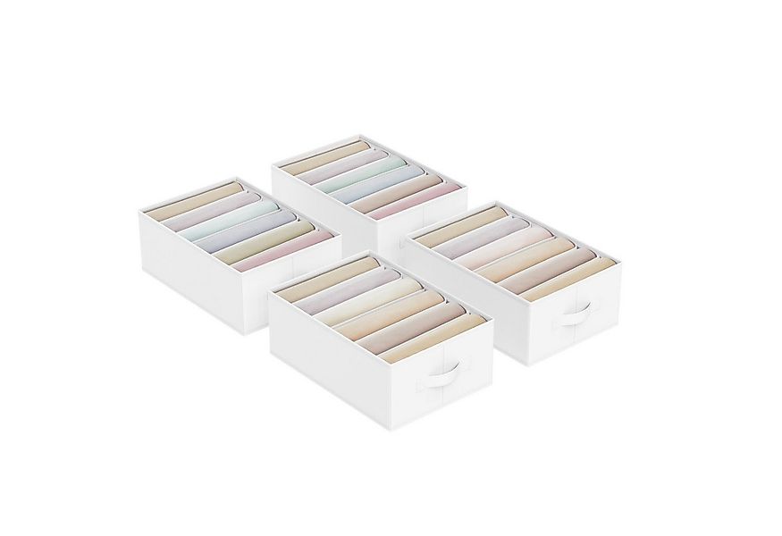 SONGMICS Aufbewahrungsbox Kleiderschrank-Organizer (4 St., Aufbewahrungsbox günstig online kaufen